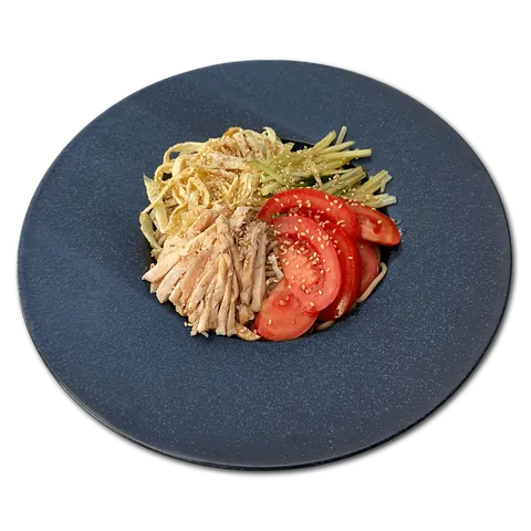 Hiyashi Chuuka, ramen froid aux légumes et poulet